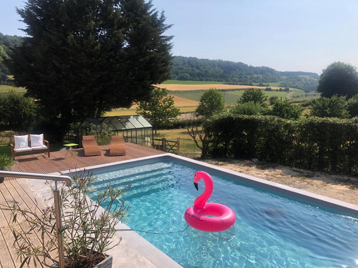 Gite Piscine Jacuzzi Privatises Clos Valentin Freulleville Luaran gambar