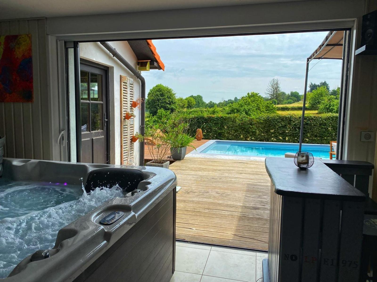 Gite Piscine Jacuzzi Privatises Clos Valentin Freulleville Luaran gambar